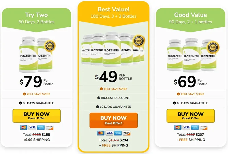 Prozenith Pricing